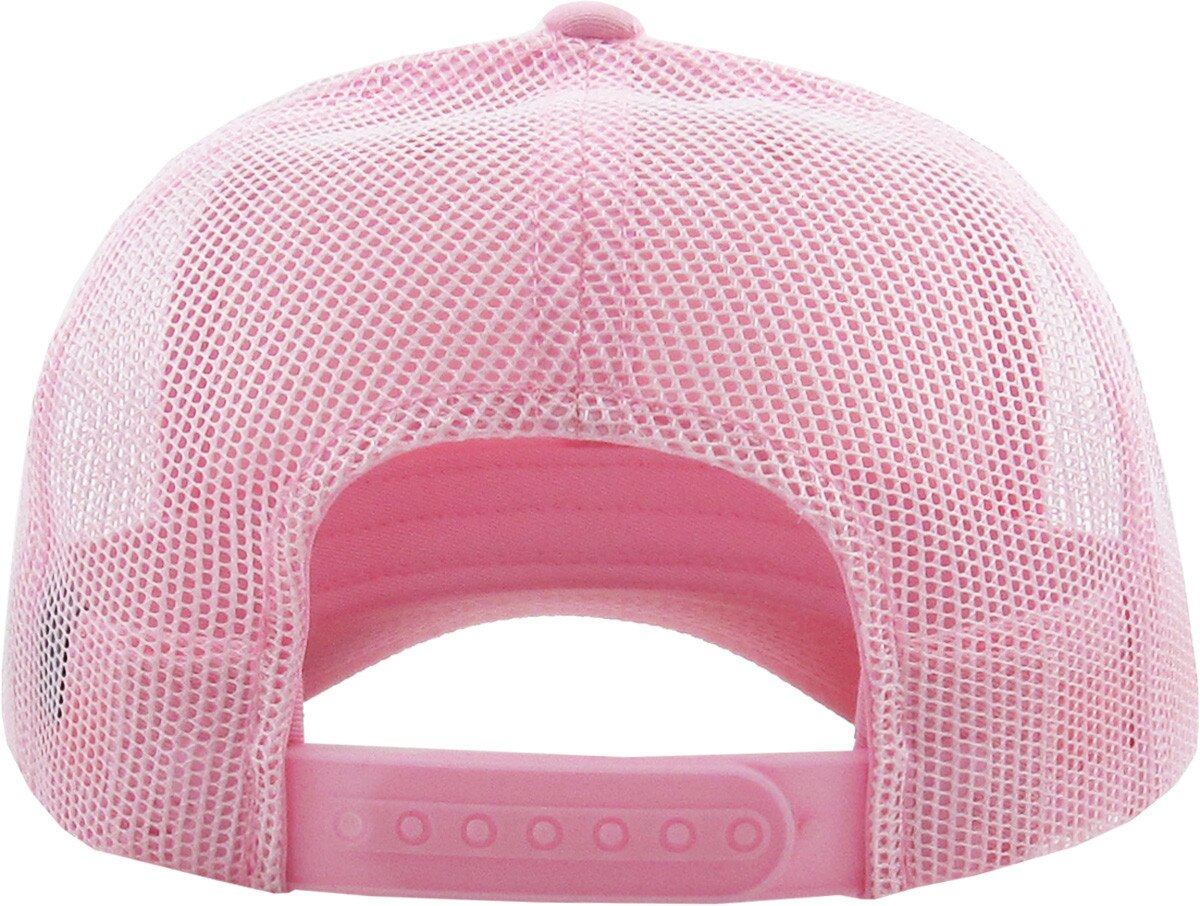Pink Classic 6 Panel Trucker Mesh Snapback Back View